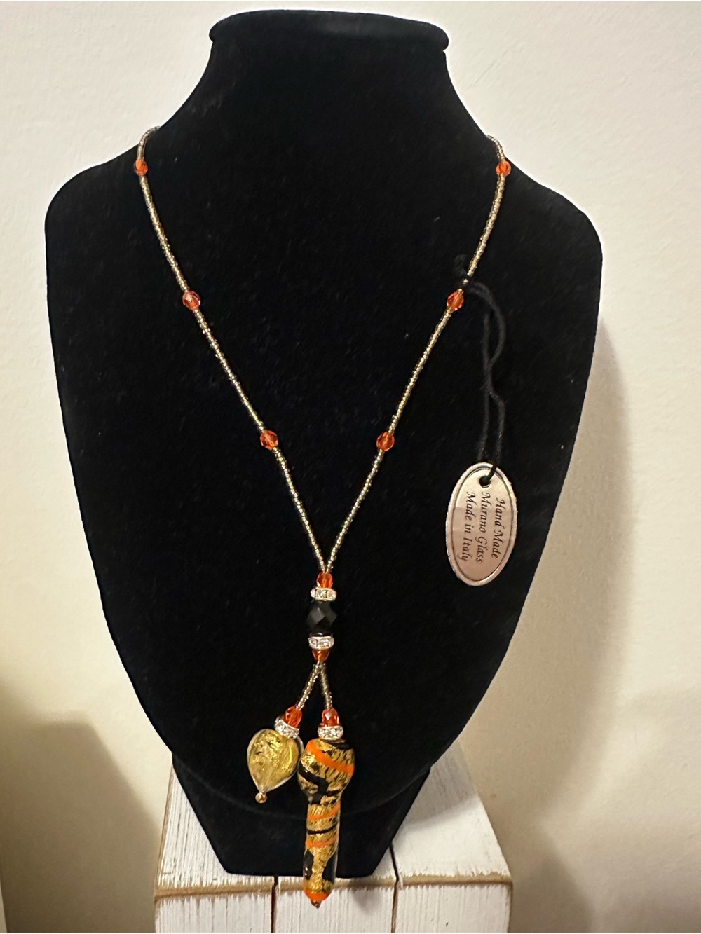 Murano Glass necklace 44.5cm
Long, NWT